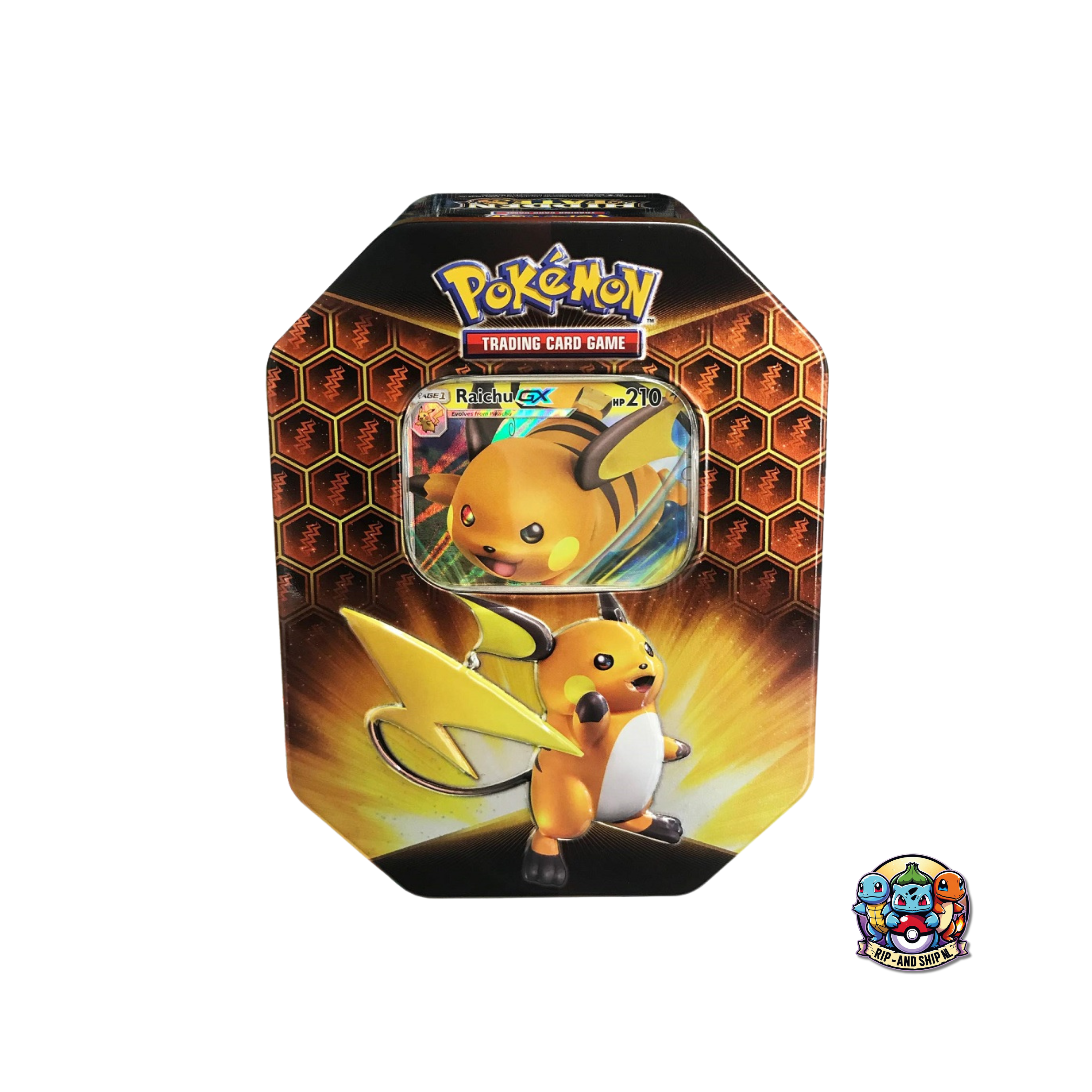 Hidden Fates Raichu GX Tin