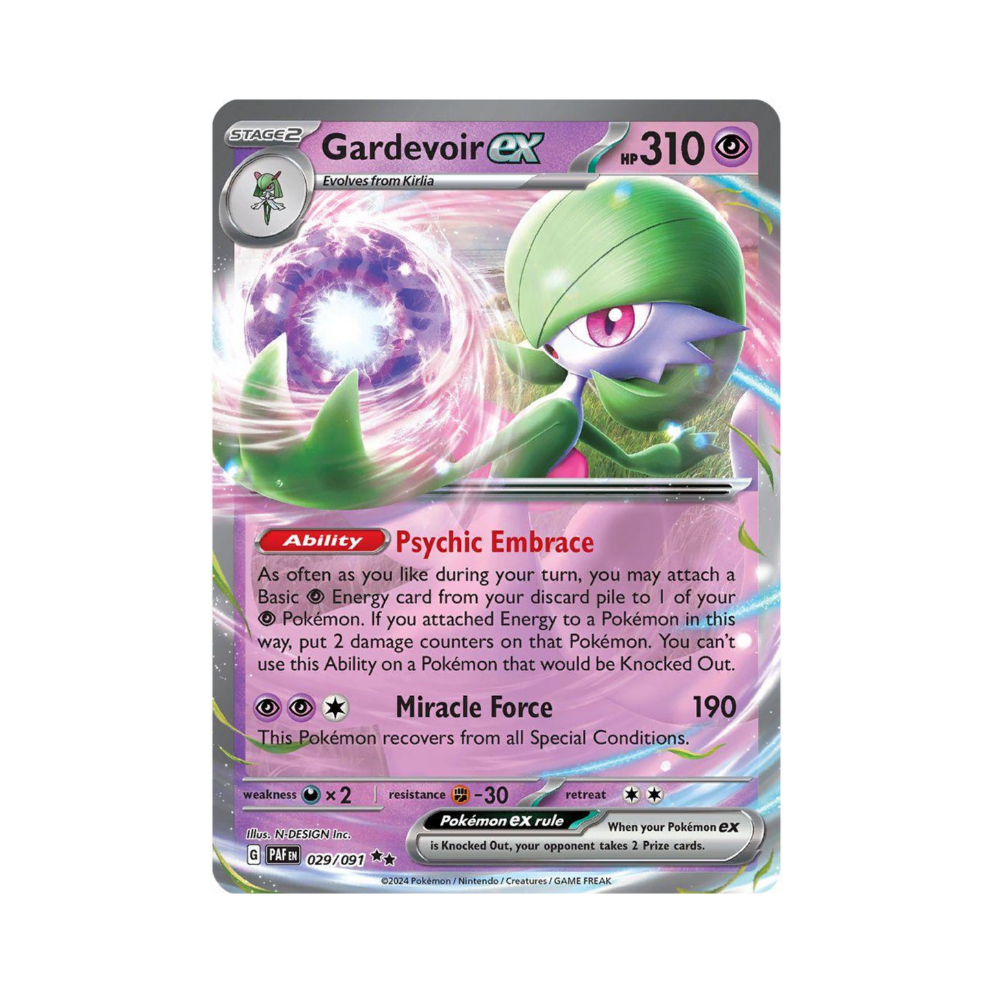 Gardevoir Ex 029 - Paldean Fates