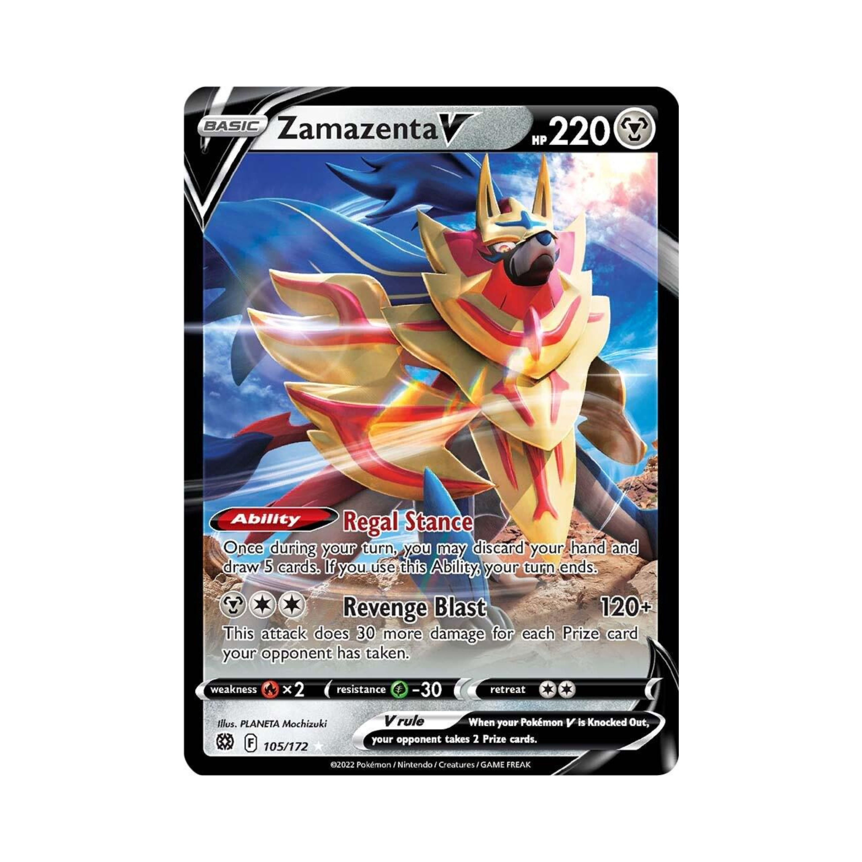 Zamazenta V 105 - Brilliant Stars