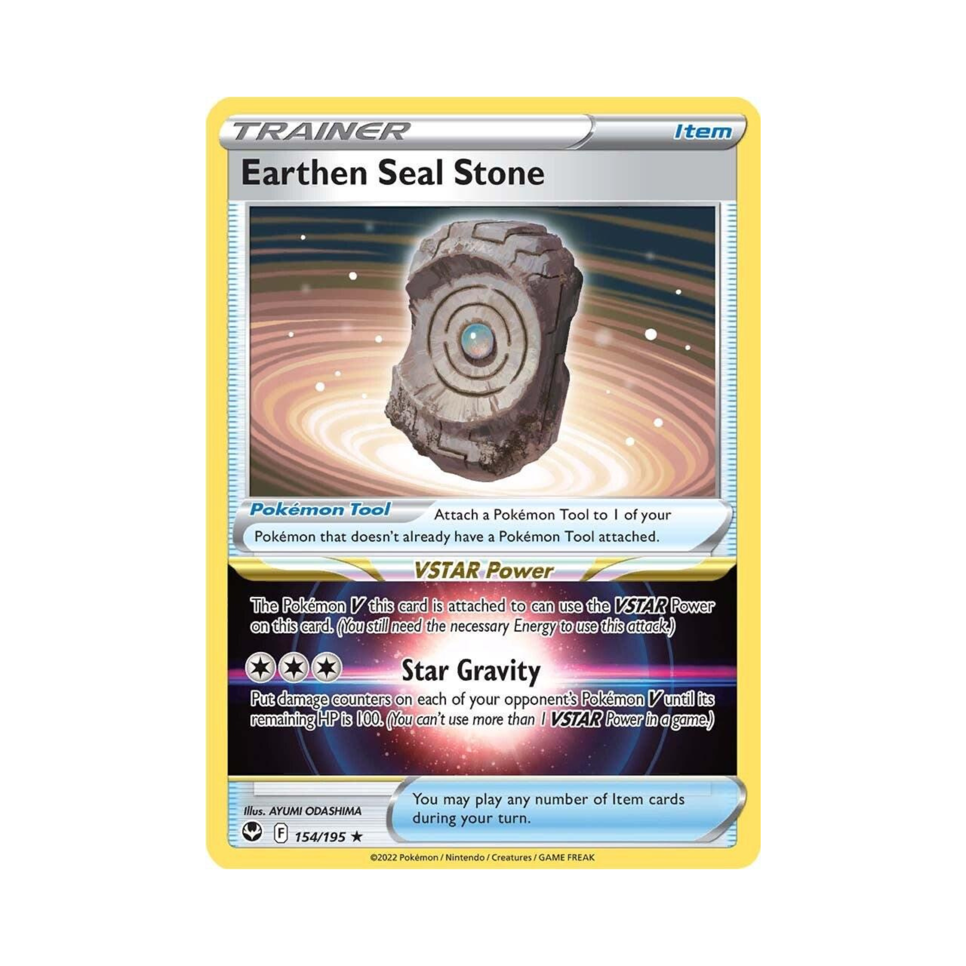 Earthen Seal Stone 154 - Silver Tempest