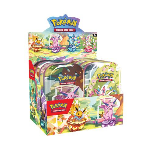 Prismatic Evolutions Mini Tin Display