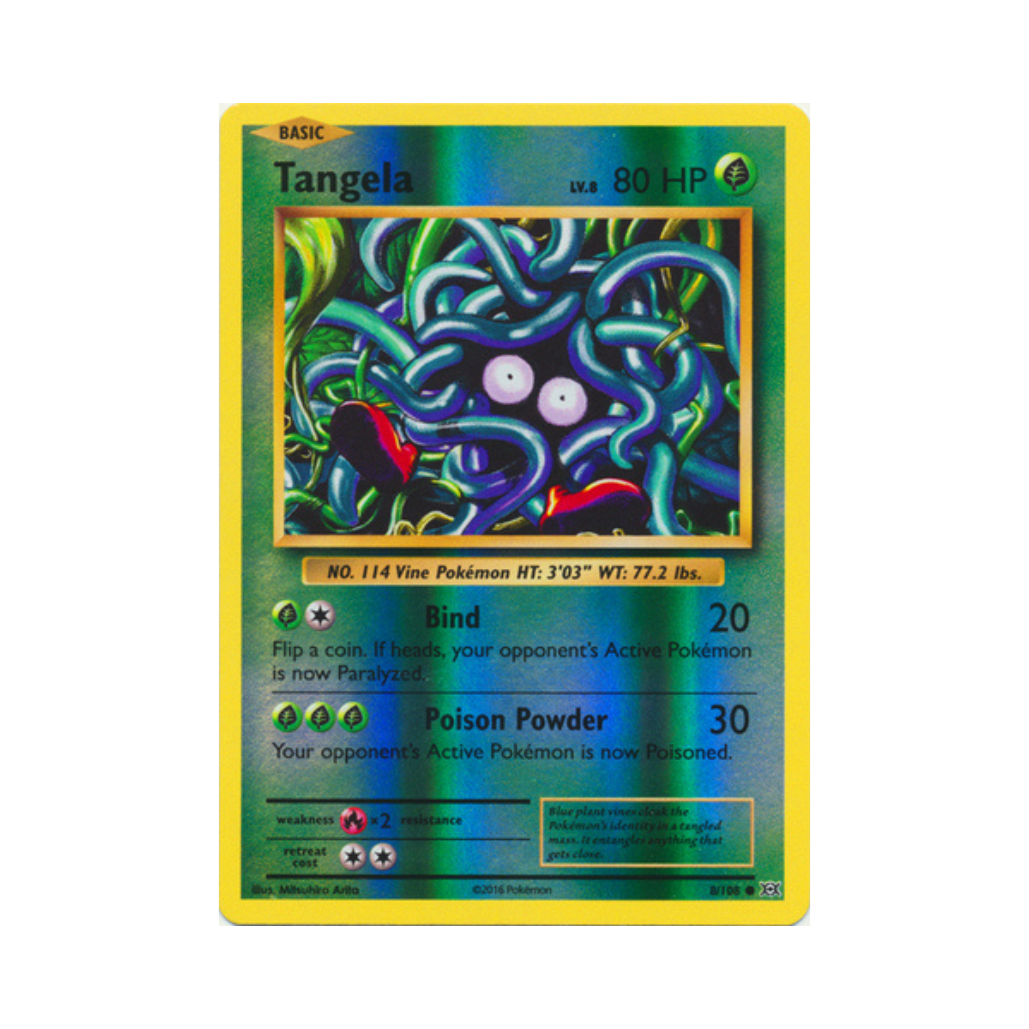 Tangela REVERSE HOLO 8 - Evolutions