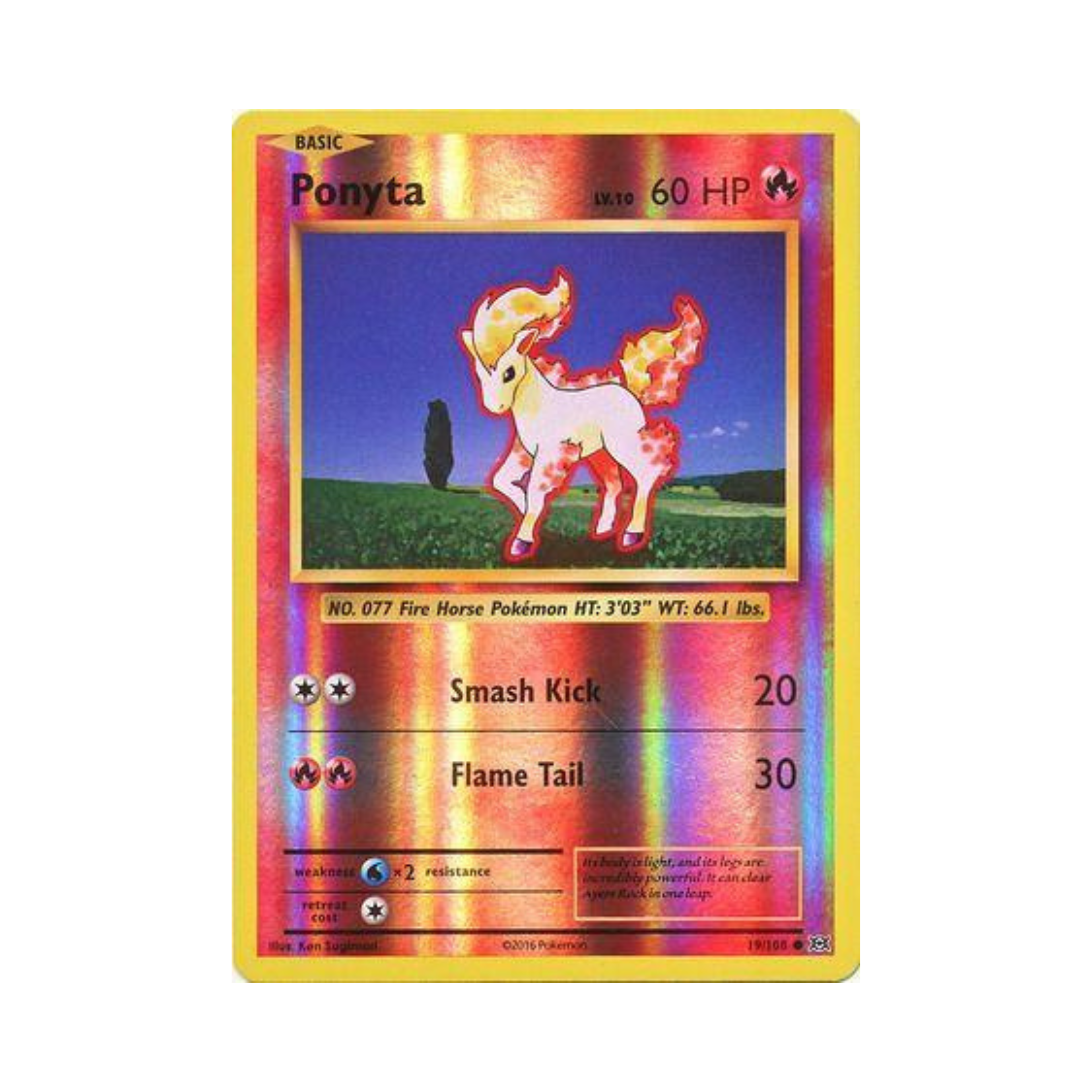 Ponyta REVERSE HOLO 19 - Evolutions