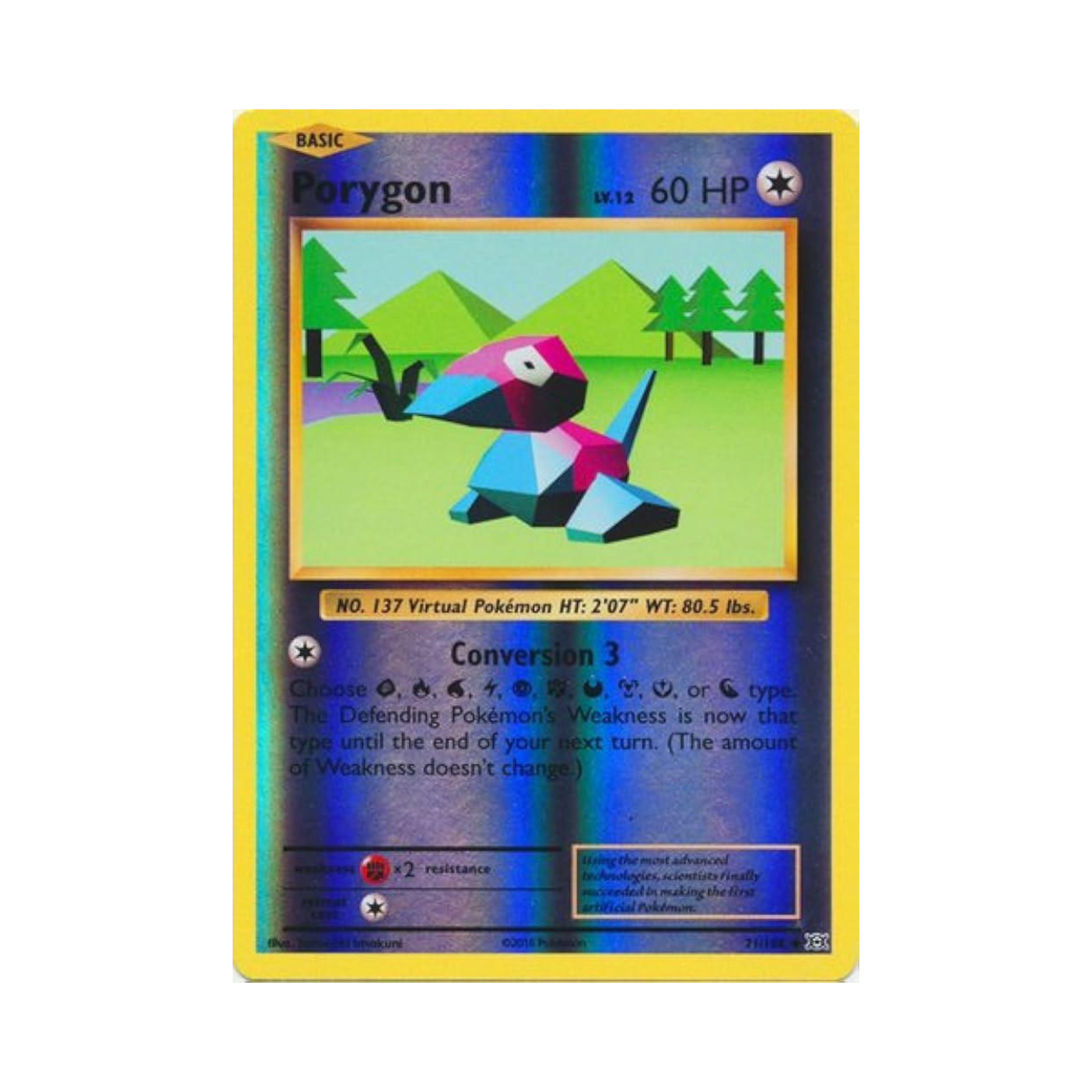 Porygon REVERSE HOLO 71 - Evolutions