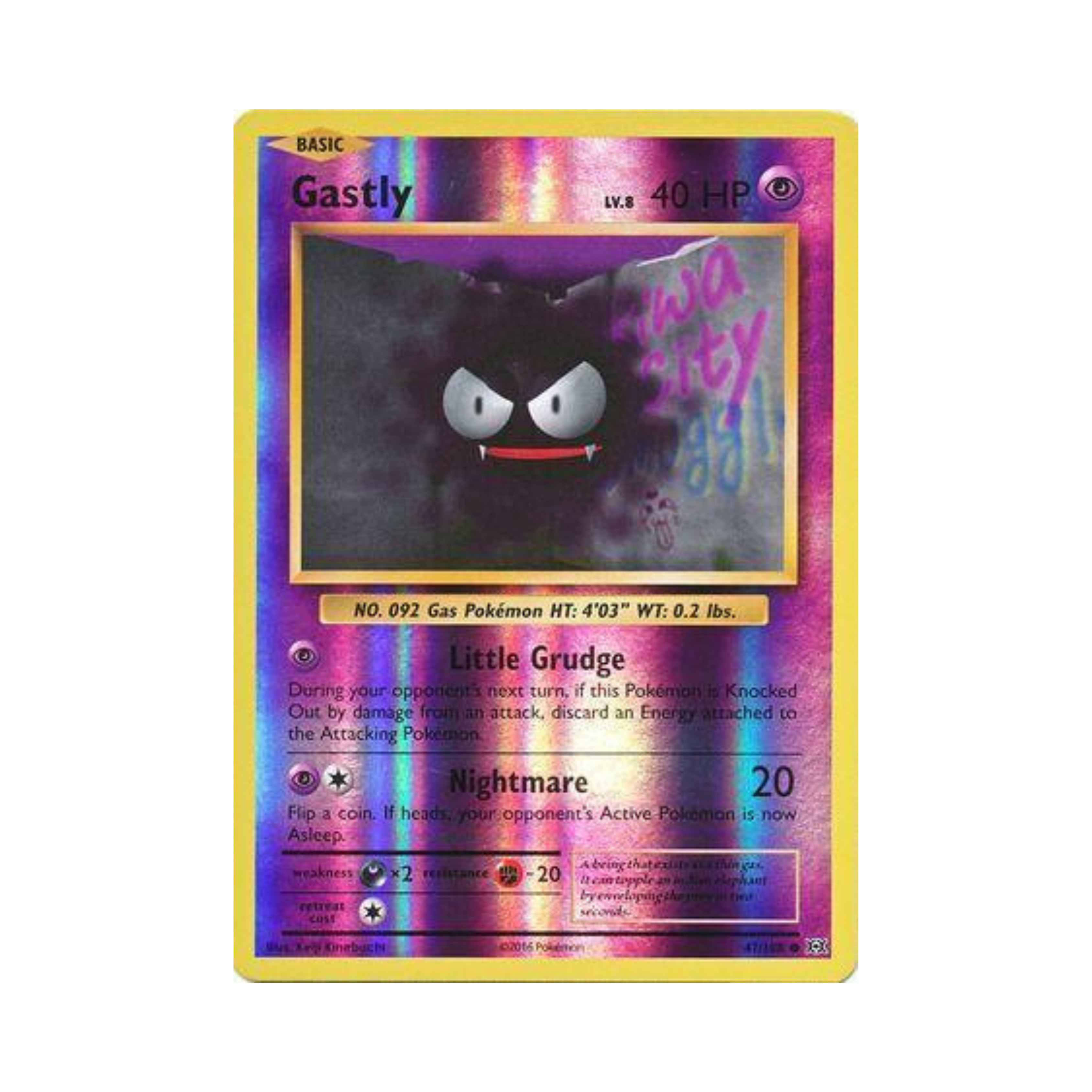 Gastly REVERSE HOLO 47 - Evolutions