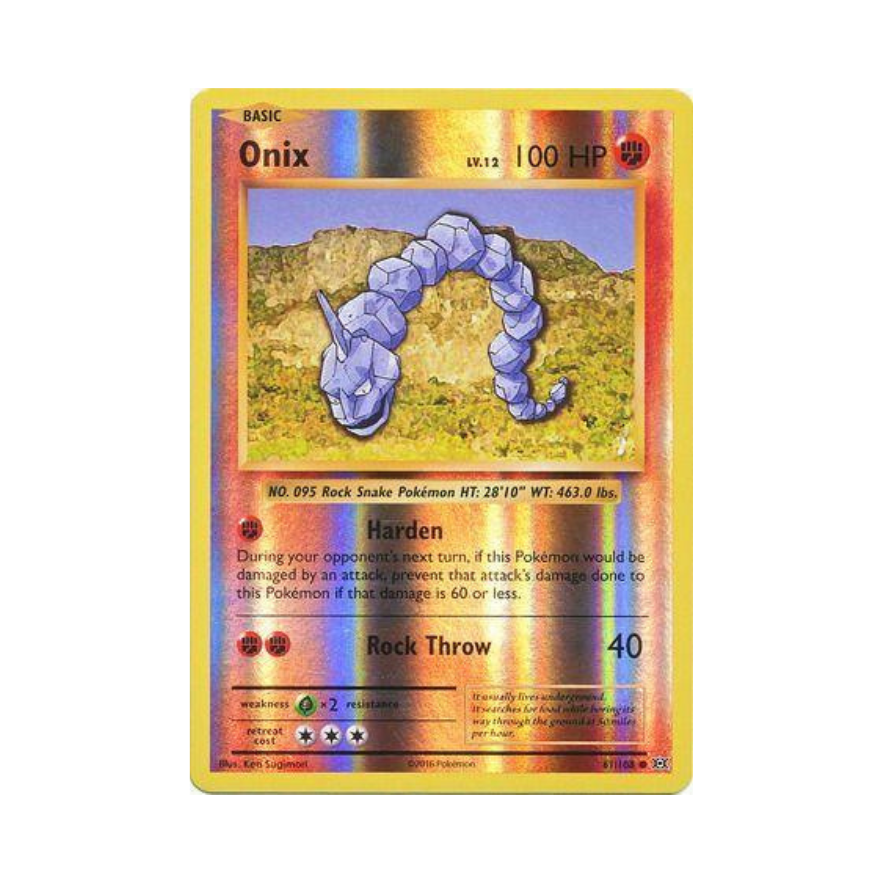 Onix REVERSE HOLO 61 - Evolutions