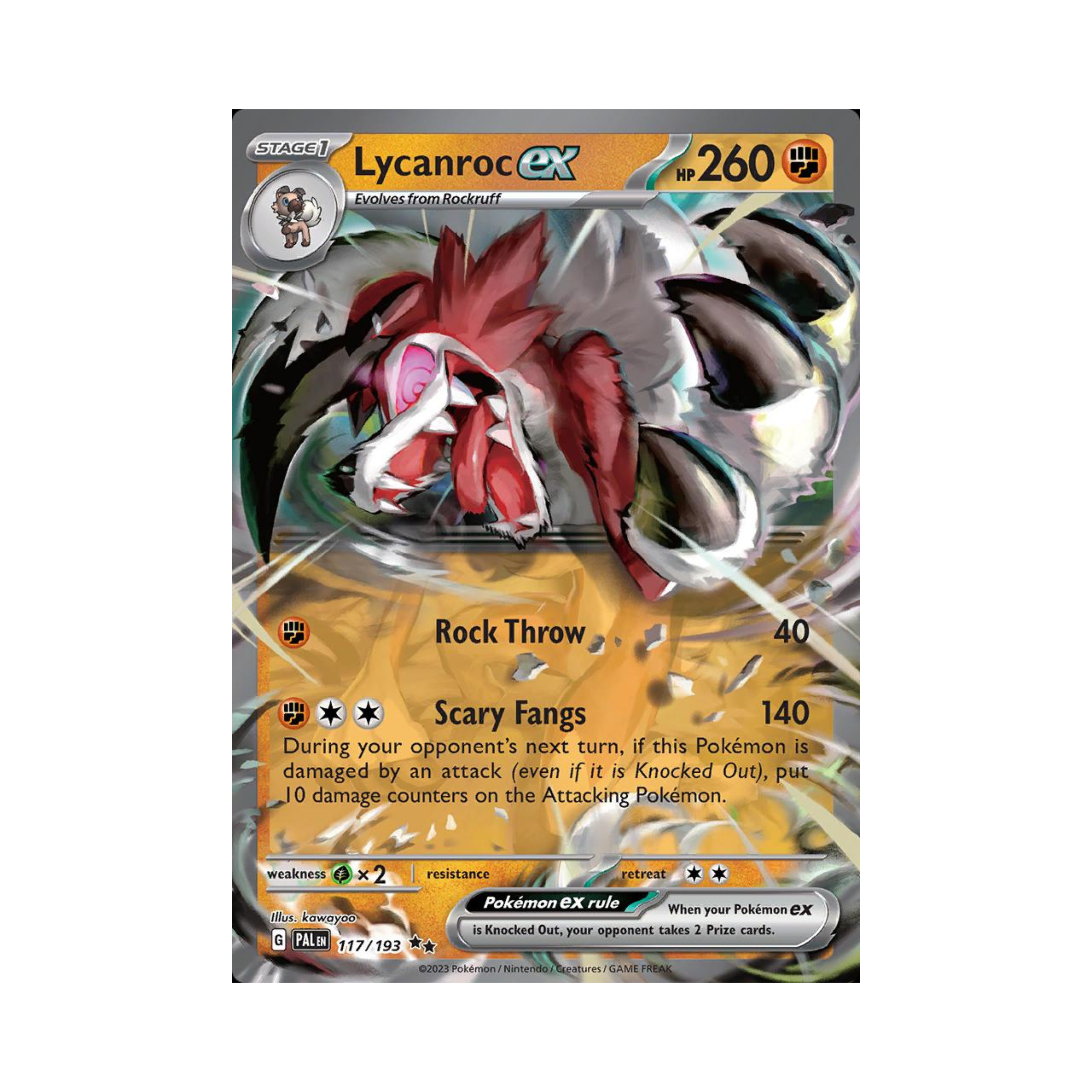 Lycanroc ex 117 - Paldea Evolved