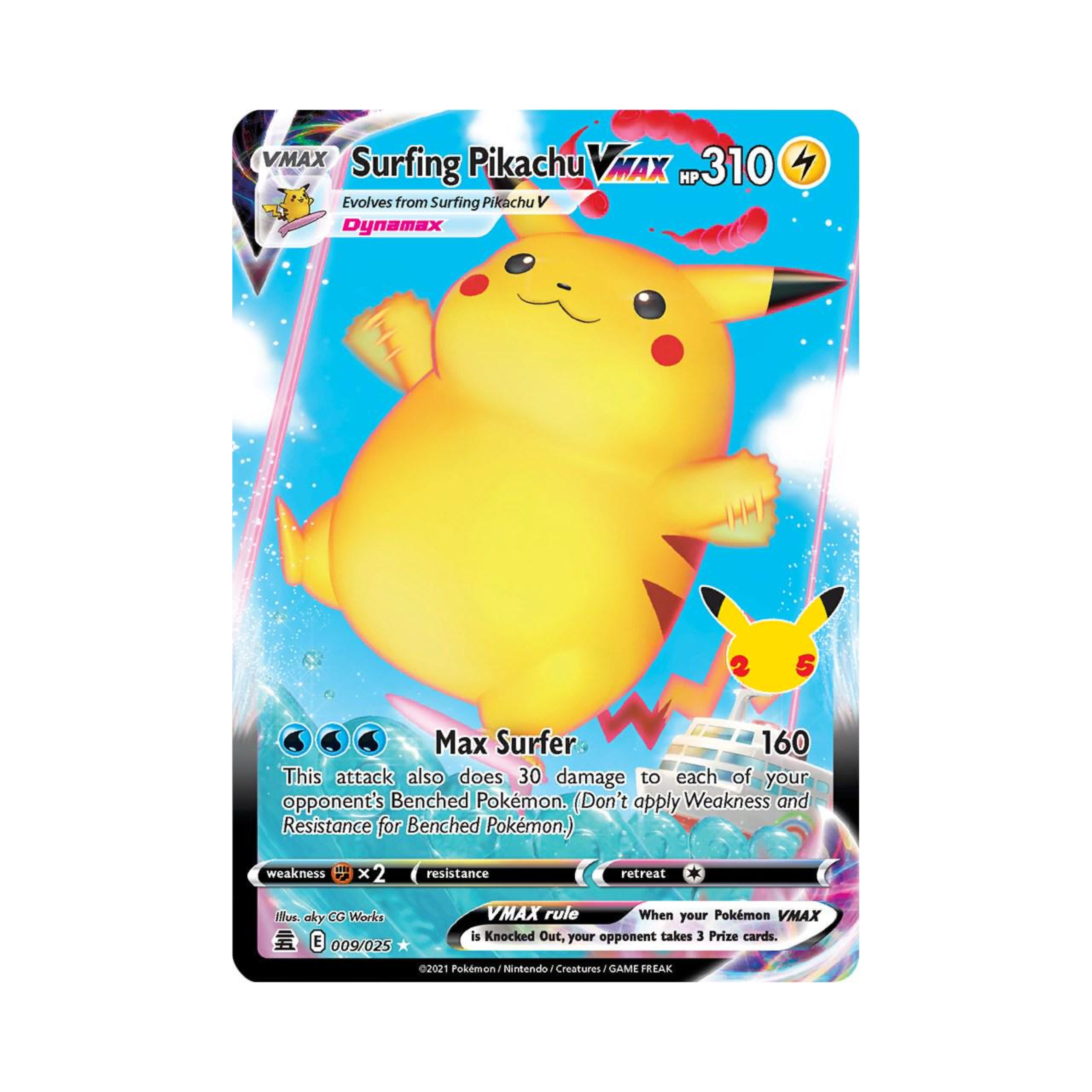 Surfing Pikachu VMAX 009 - Celebrations