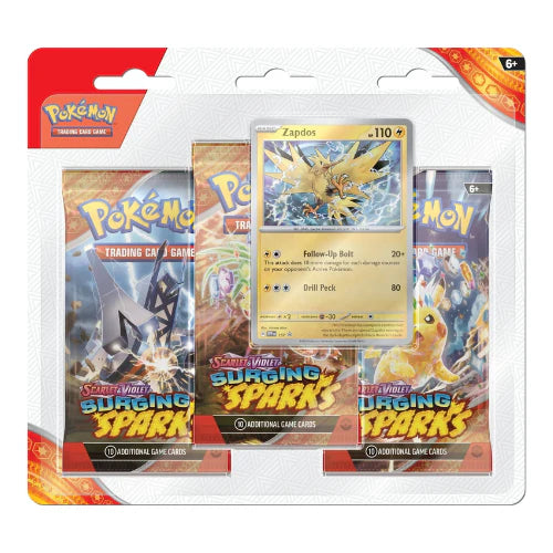 Surging Sparks 3-Pack Blister - Zapdos